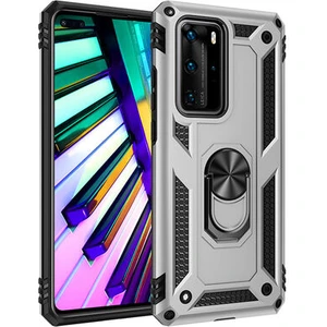 Huawei P40 Pro Çift Katmanlı ve Yüzüklü Tam Koruma Vega Premium Kılıf