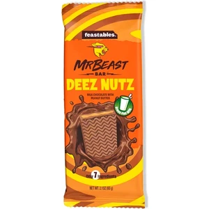 Mr Beast Deez Nutz Peanut Butter Milk Chocolate Bar 60 gr