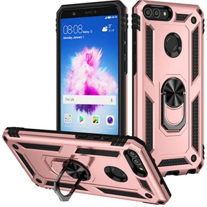 Huawei P Smart Çift Katmanlı ve Yüzüklü Tam Koruma Vega Premium Kılıf