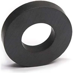 Mıknatıs Avm Ø45X22X8 mm Halka Ferrit Siyah Mıknatıs (10 Adet Set)