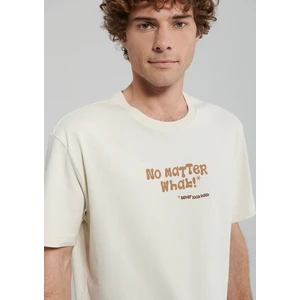 Baskılı Bej Tişört