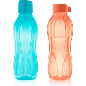 Eco Şişe Suluk Kolay Kapak Mavi ve Turuncu 2'li 500 ml