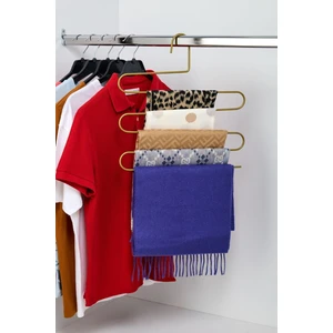 Edora Home Dolap Içi 5 Katlı Gold Pantolon Askılık, Akıllı Dekoratif Askı - Metal Paslanmaz