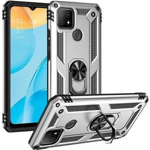 Oppo A15S Çift Katmanlı ve Yüzüklü Tam Koruma Vega Premium Kılıf