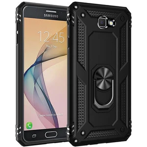 Samsung Galaxy J7 Prime Çift Katmanlı ve Yüzüklü Tam Koruma Vega Premium Kılıf