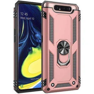 Samsung Galaxy A80 Çift Katmanlı ve Yüzüklü Tam Koruma Vega Premium Kılıf