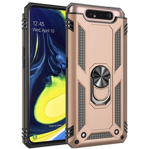 Samsung Galaxy A80 Çift Katmanlı ve Yüzüklü Tam Koruma Vega Premium Kılıf