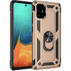 Samsung Galaxy A71 Çift Katmanlı ve Yüzüklü Tam Koruma Vega Premium Kılıf