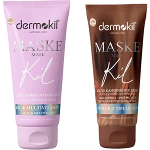 Sıkılaştırıcı Genç Görünüm Için Kahve Içerikli  ve Leke Karşıtı ve Aydınlatıcı Yüz Kil Maskesi 75 ml