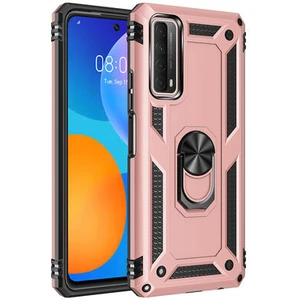 Huawei P Smart 2021 Çift Katmanlı ve Yüzüklü Tam Koruma Vega Premium Kılıf