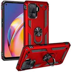 Oppo Reno 5 Lite Çift Katmanlı ve Yüzüklü Tam Koruma Vega Premium Kılıf