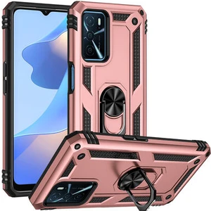 Oppo A16 Çift Katmanlı ve Yüzüklü Tam Koruma Vega Premium Kılıf