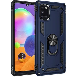 Samsung Galaxy A31 Çift Katmanlı ve Yüzüklü Tam Koruma Vega Premium Kılıf