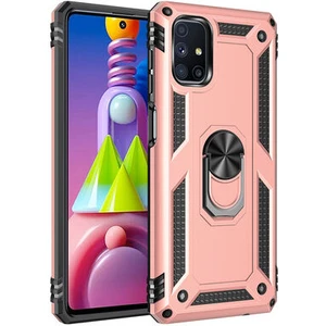 Samsung Galaxy M51 Çift Katmanlı ve Yüzüklü Tam Koruma Vega Premium Kılıf