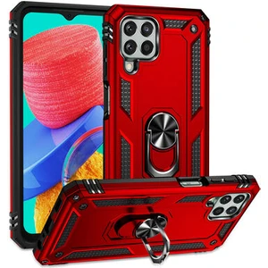 Samsung Galaxy M33 Çift Katmanlı ve Yüzüklü Tam Koruma Vega Premium Kılıf