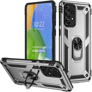 Samsung Galaxy A73 Çift Katmanlı ve Yüzüklü Tam Koruma Vega Premium Kılıf