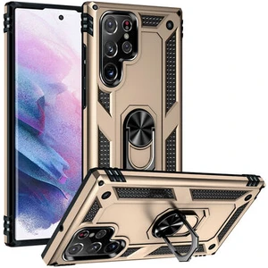 Samsung Galaxy S22 Ultra Çift Katmanlı ve Yüzüklü Tam Koruma Vega Premium Kılıf