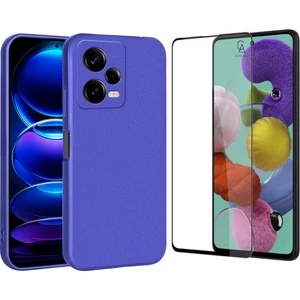 Xiaomi Redmi Note 12 Pro ile Uyumlu Soft Yumuşak Telefon Kılıfı ve 5d Tam Kaplayan Cam Ekran Koruyucu