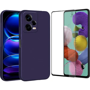 Xiaomi Redmi Note 12 Pro ile Uyumlu Soft Yumuşak Telefon Kılıfı ve 5d Tam Kaplayan Cam Ekran Koruyucu