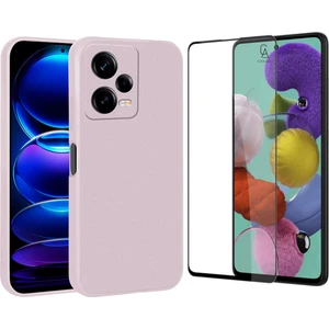 Xiaomi Redmi Note 12 Pro ile Uyumlu Soft Yumuşak Telefon Kılıfı ve 5d Tam Kaplayan Cam Ekran Koruyucu