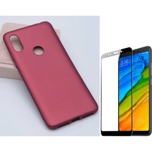 Xiaomi Redmi S2 ile Uyumlu Soft Yumuşak Telefon Kılıfı ve 5d Tam Kaplayan Cam Ekran Koruyucu