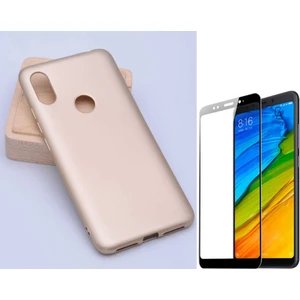 Xiaomi Redmi S2 ile Uyumlu Soft Yumuşak Telefon Kılıfı ve 5d Tam Kaplayan Cam Ekran Koruyucu