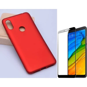 Xiaomi Redmi S2 ile Uyumlu Soft Yumuşak Telefon Kılıfı ve 5d Tam Kaplayan Cam Ekran Koruyucu