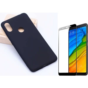 Xiaomi Redmi S2 ile Uyumlu Soft Yumuşak Telefon Kılıfı ve 5d Tam Kaplayan Cam Ekran Koruyucu