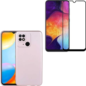 Xiaomi Poco C40 ile Uyumlu Soft Yumuşak Telefon Kılıfı ve 5d Tam Kaplayan Cam Ekran Koruyucu