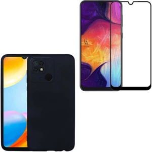 Xiaomi Poco C40 ile Uyumlu Soft Yumuşak Telefon Kılıfı ve 5d Tam Kaplayan Cam Ekran Koruyucu