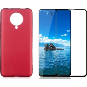 Xiaomi Poco F2 Pro ile Uyumlu Soft Yumuşak Telefon Kılıfı ve 5d Tam Kaplayan Cam Ekran Koruyucu