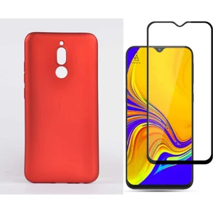 Xiaomi Redmi 8 ile Uyumlu Soft Yumuşak Telefon Kılıfı ve 5d Tam Kaplayan Cam Ekran Koruyucu