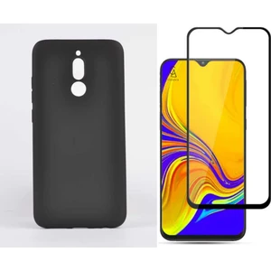 Xiaomi Redmi 8 ile Uyumlu Soft Yumuşak Telefon Kılıfı ve 5d Tam Kaplayan Cam Ekran Koruyucu