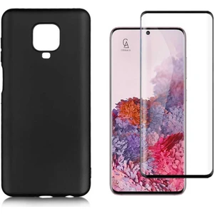 Xiaomi Redmi Note 9 Pro ile Uyumlu Soft Yumuşak Telefon Kılıfı ve 5d Tam Kaplayan Cam Ekran Koruyucu