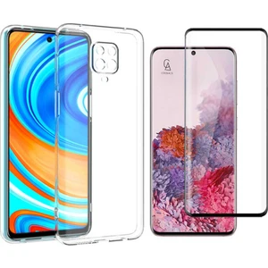 Xiaomi Redmi Note 9 Pro ile Uyumlu Soft Yumuşak Telefon Kılıfı ve 5d Tam Kaplayan Cam Ekran Koruyucu