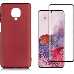 Xiaomi Redmi Note 9s ile Uyumlu Soft Yumuşak Telefon Kılıfı ve 5d Tam Kaplayan Cam Ekran Koruyucu