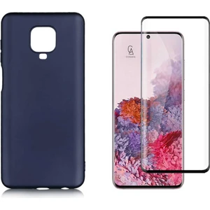 Xiaomi Redmi Note 9s ile Uyumlu Soft Yumuşak Telefon Kılıfı ve 5d Tam Kaplayan Cam Ekran Koruyucu