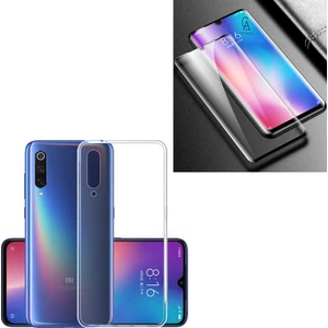 Xiaomi Mi 9 Se ile Uyumlu Soft Yumuşak Telefon Kılıfı ve 5d Tam Kaplayan Cam Ekran Koruyucu