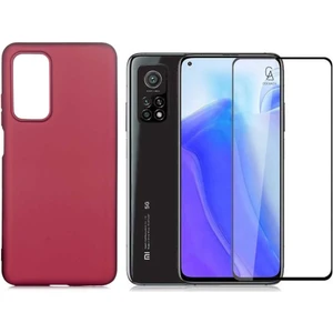 Xiaomi Mi 10T 5g ile Uyumlu Soft Yumuşak Telefon Kılıfı ve 5d Tam Kaplayan Cam Ekran Koruyucu