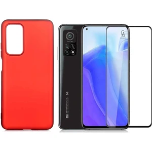 Xiaomi Mi 10T 5g ile Uyumlu Soft Yumuşak Telefon Kılıfı ve 5d Tam Kaplayan Cam Ekran Koruyucu