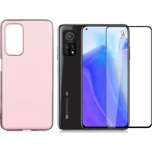 Xiaomi Mi 10T 5g ile Uyumlu Soft Yumuşak Telefon Kılıfı ve 5d Tam Kaplayan Cam Ekran Koruyucu