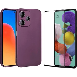 Xiaomi Redmi 12 ile Uyumlu Soft Yumuşak Telefon Kılıfı ve 5d Tam Kaplayan Cam Ekran Koruyucu