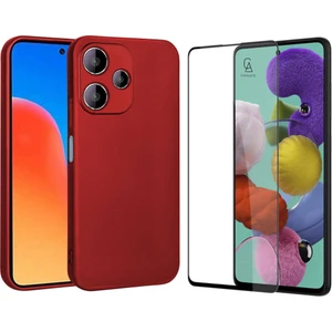 Xiaomi Redmi 12 ile Uyumlu Soft Yumuşak Telefon Kılıfı ve 5d Tam Kaplayan Cam Ekran Koruyucu