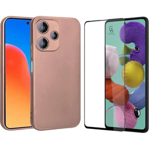 Xiaomi Redmi 12 ile Uyumlu Soft Yumuşak Telefon Kılıfı ve 5d Tam Kaplayan Cam Ekran Koruyucu