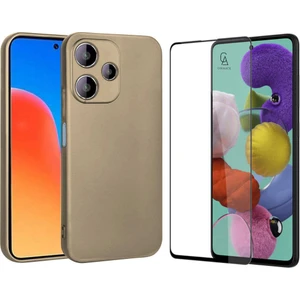 Xiaomi Redmi 12 ile Uyumlu Soft Yumuşak Telefon Kılıfı ve 5d Tam Kaplayan Cam Ekran Koruyucu