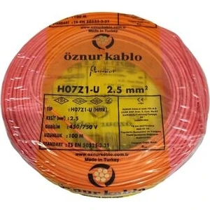 100 Metre 2,5mm Nya Kablo H.free Kırmızı