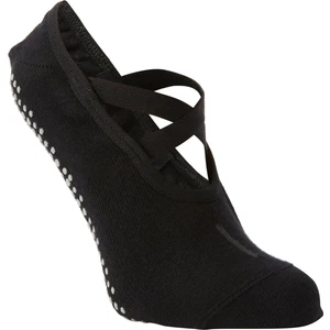 Domyos Kadın Siyah Kaymaz Pamuklu Spor Çorabı 500 - Fitness Hafif Antrenman