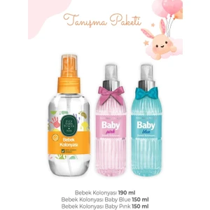 Eyüp Sabri Tuncer Bebek Kolonyası Seti 3'lü 190 ml ve 150 ml Hassas Ciltler İçin Alerjen İçermez