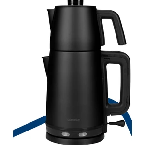 Sefam Siyah 2200 Watt Damlatmaz 25 Bardak Kapasiteli Çelik Çay Makinesi ve Su Isıtıcısı