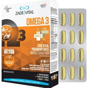 Zade Vital Omega 3 Forte Balık Yağı 40 Yumuşak Kapsül
